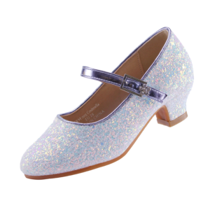 EIGHT KM Girls High Heel Dress Shoes Mary Jane Wedding Party Pumps Princess Shoes EKM7015 Cinderella Sparkle Glitter