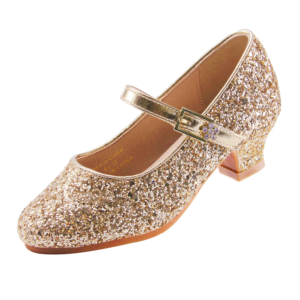 EIGHT KM Girls High Heel Dress Shoes Mary Jane Princess Wedding Party Pump Shoes EKM7015 Sparkle Glitter Crystal Toddler